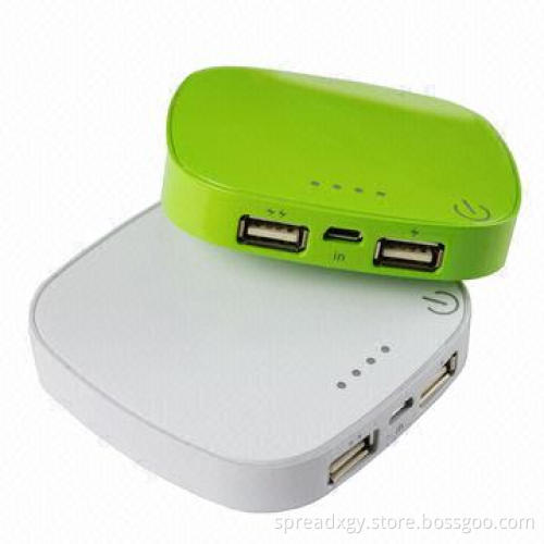 Power bank with double USB output, 6000mAh capacity